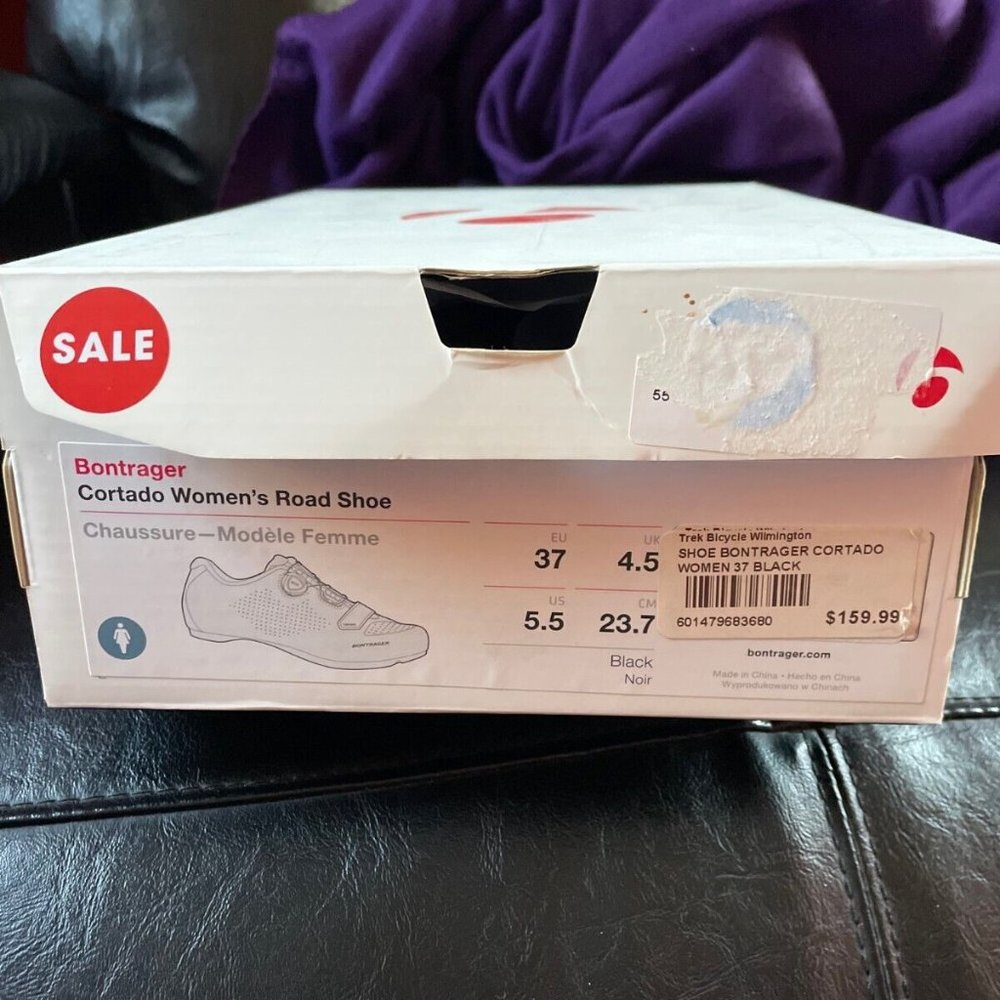 Bontrager Cortado Women's/Unisex Road Bike Shoes 37EU, 5.5US, 4.5UK Black - Picture 5 of 5